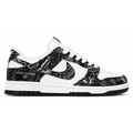 LV x Nike Dunk Low Sneaker in Black and White Monogram Canvas