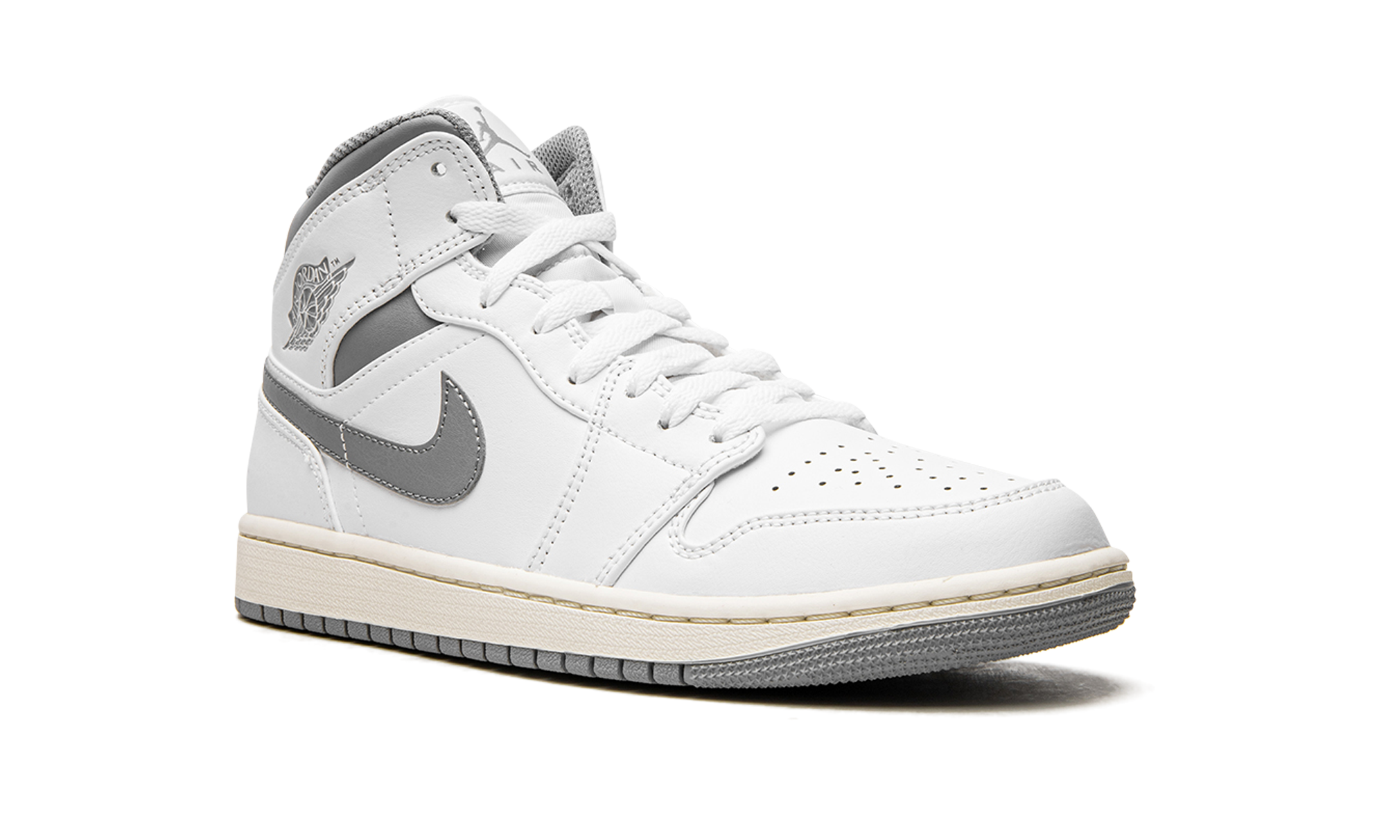 Air Jordan 1 Mid "White / Stealth Grey" 554724 135