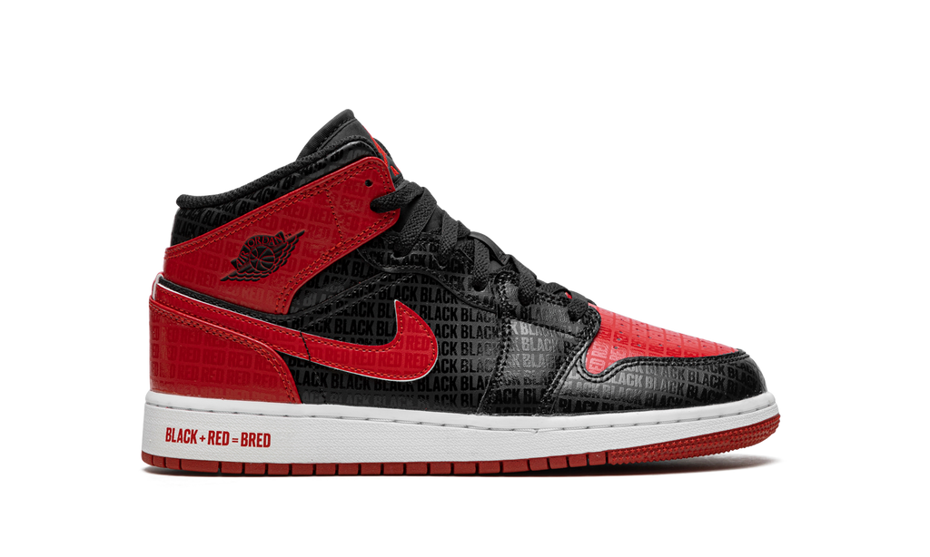 Air Jordan 1 Mid GS "Bred Text" DM9650 001