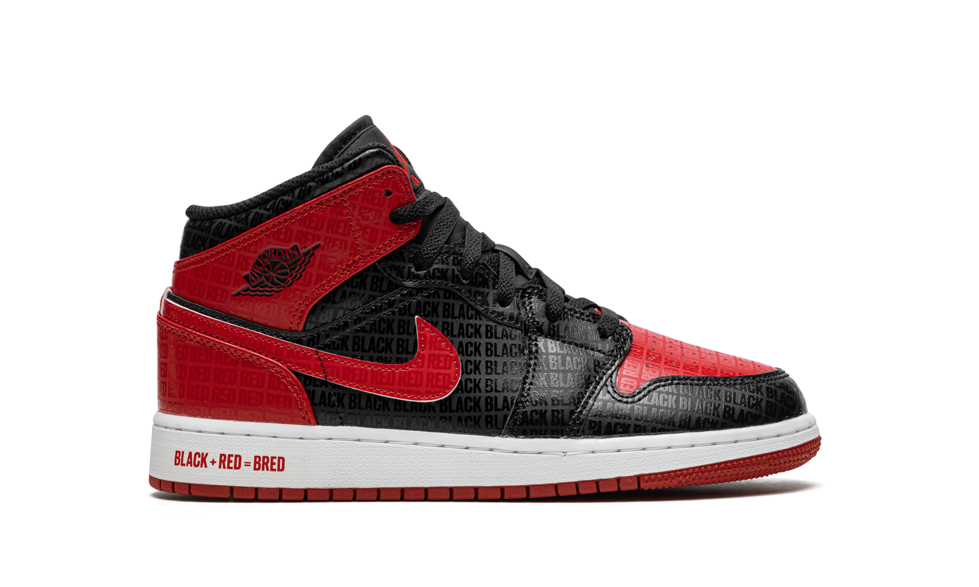 Air Jordan 1 Mid GS "Bred Text" DM9650 001