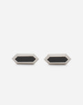 LANVIN LABEL TWO-TONE CUFFLINKS