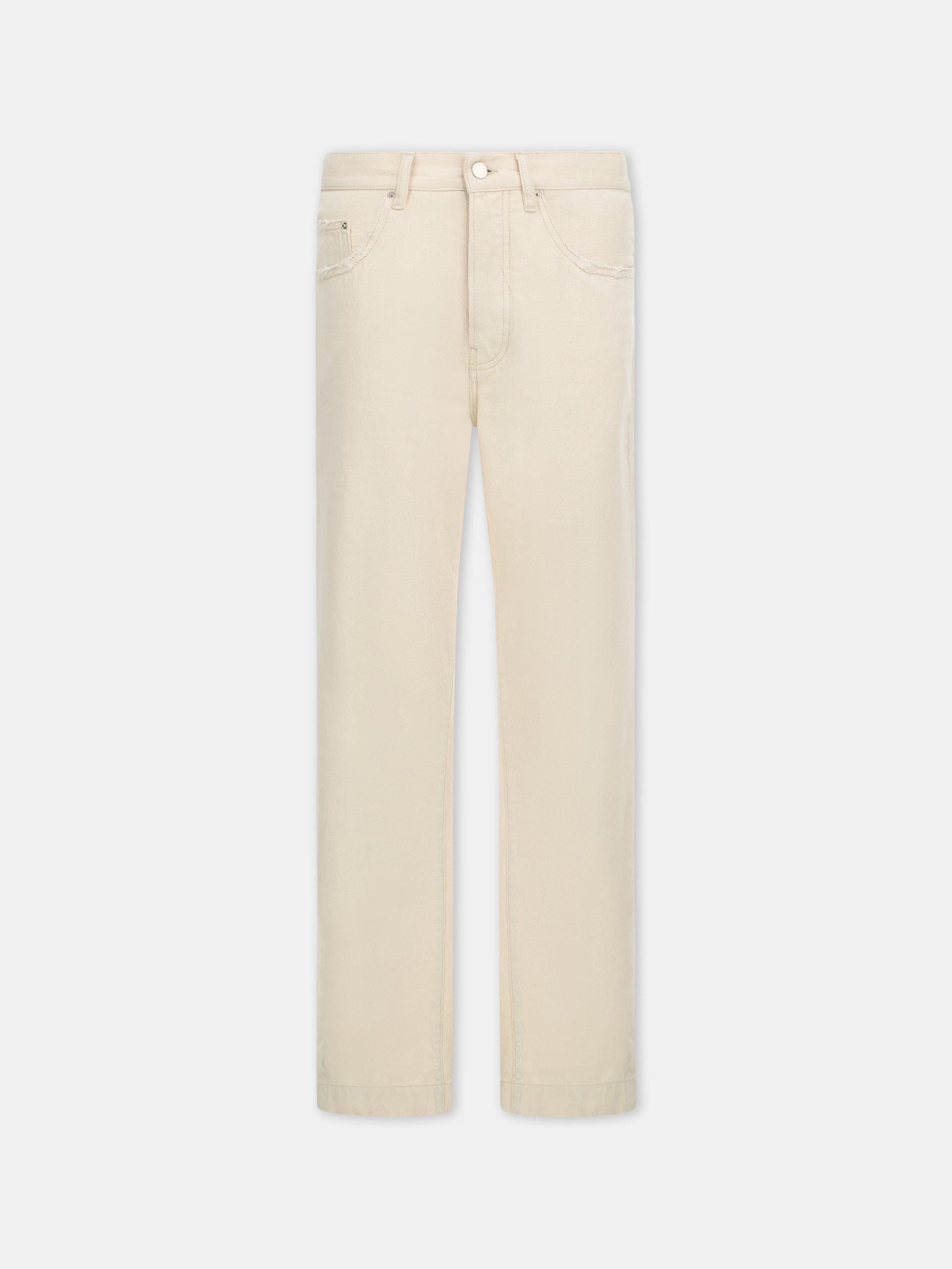 STRAIGHT FLARE JEAN - Ecru