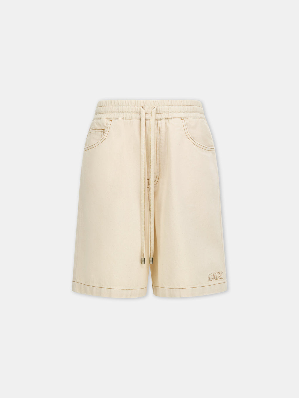 DRAWSTRING DENIM SHORT - Ecru