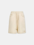 DRAWSTRING DENIM SHORT - Ecru