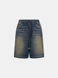 DRAWSTRING DENIM SHORT - Sandstone
