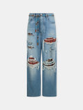 FLANNEL REPAIR BAGGY JEAN - Surfrider Indigo