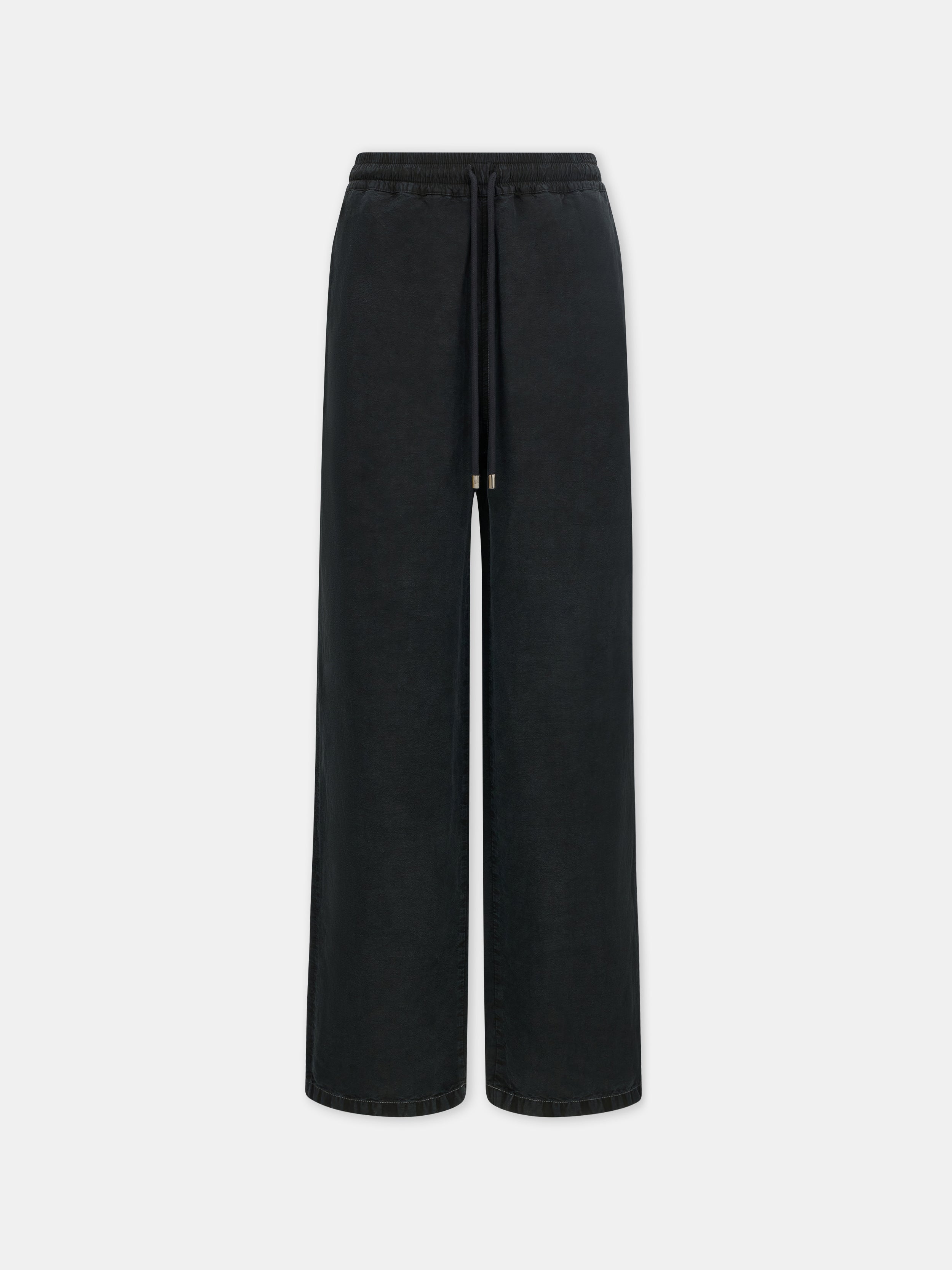 SCRIPT LINEN GD CASUAL PANT - Black