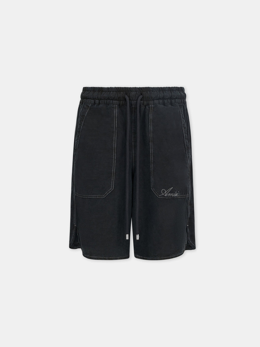 SCRIPT LINEN GD SHORT - Black