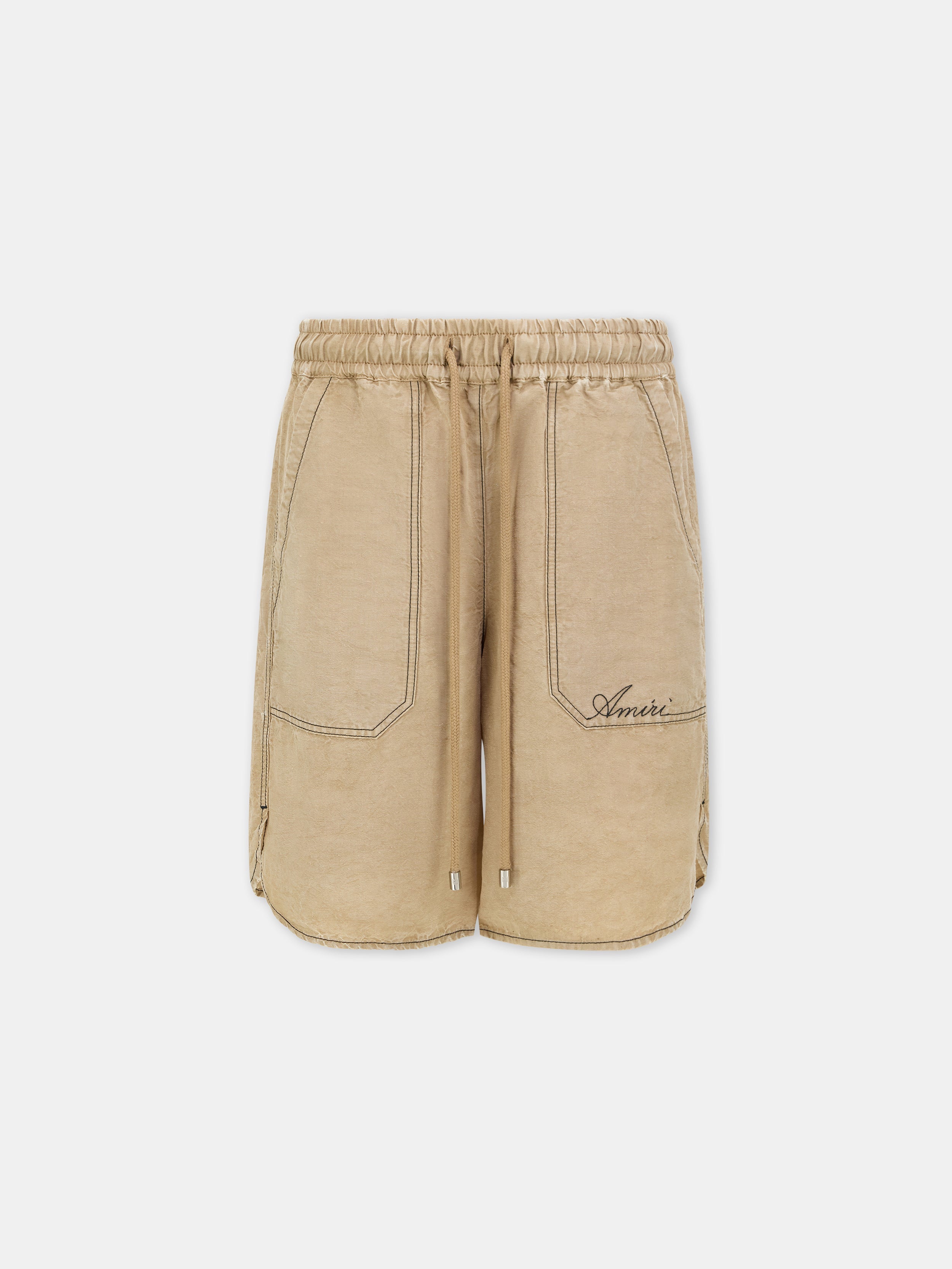 SCRIPT LINEN GD SHORT - Earth