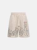 MA QUAD FLAMES SWEATSHORT - Ivory