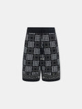 MA QUAD CHECK MESH KNIT SHORT - Black