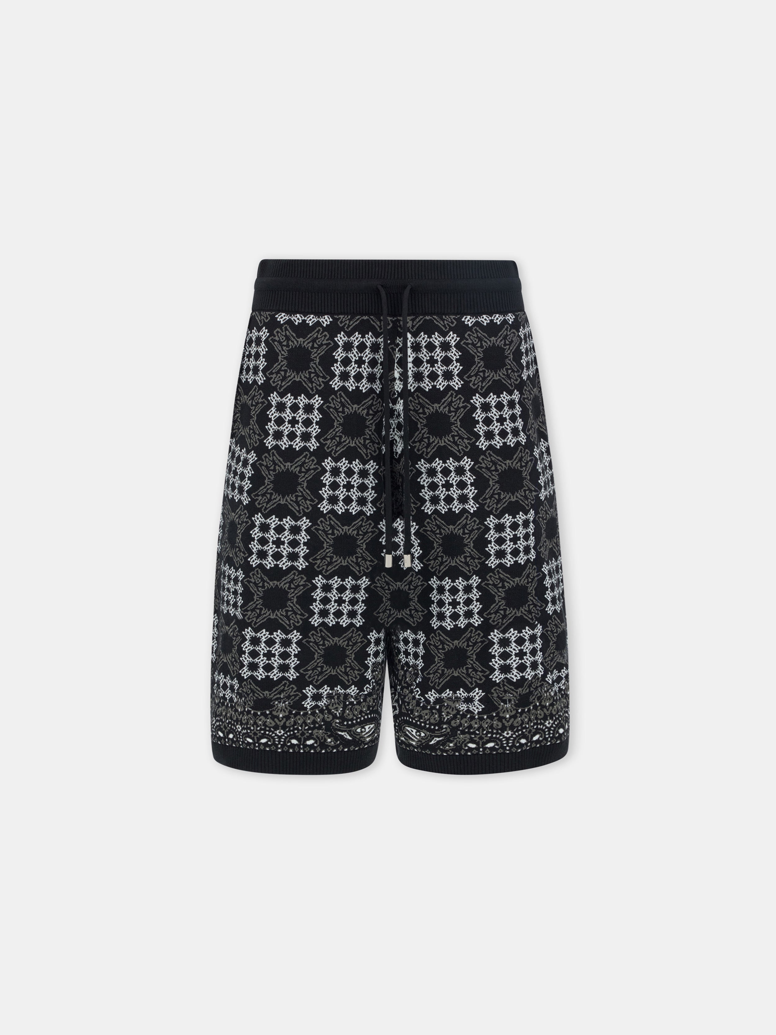 MA QUAD CHECK MESH KNIT SHORT - Black