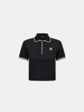 WOMEN - WOMEN'S MA ZIP POLO - Black