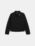 SCRIPT COLLAR SHIRT JACKET - Black