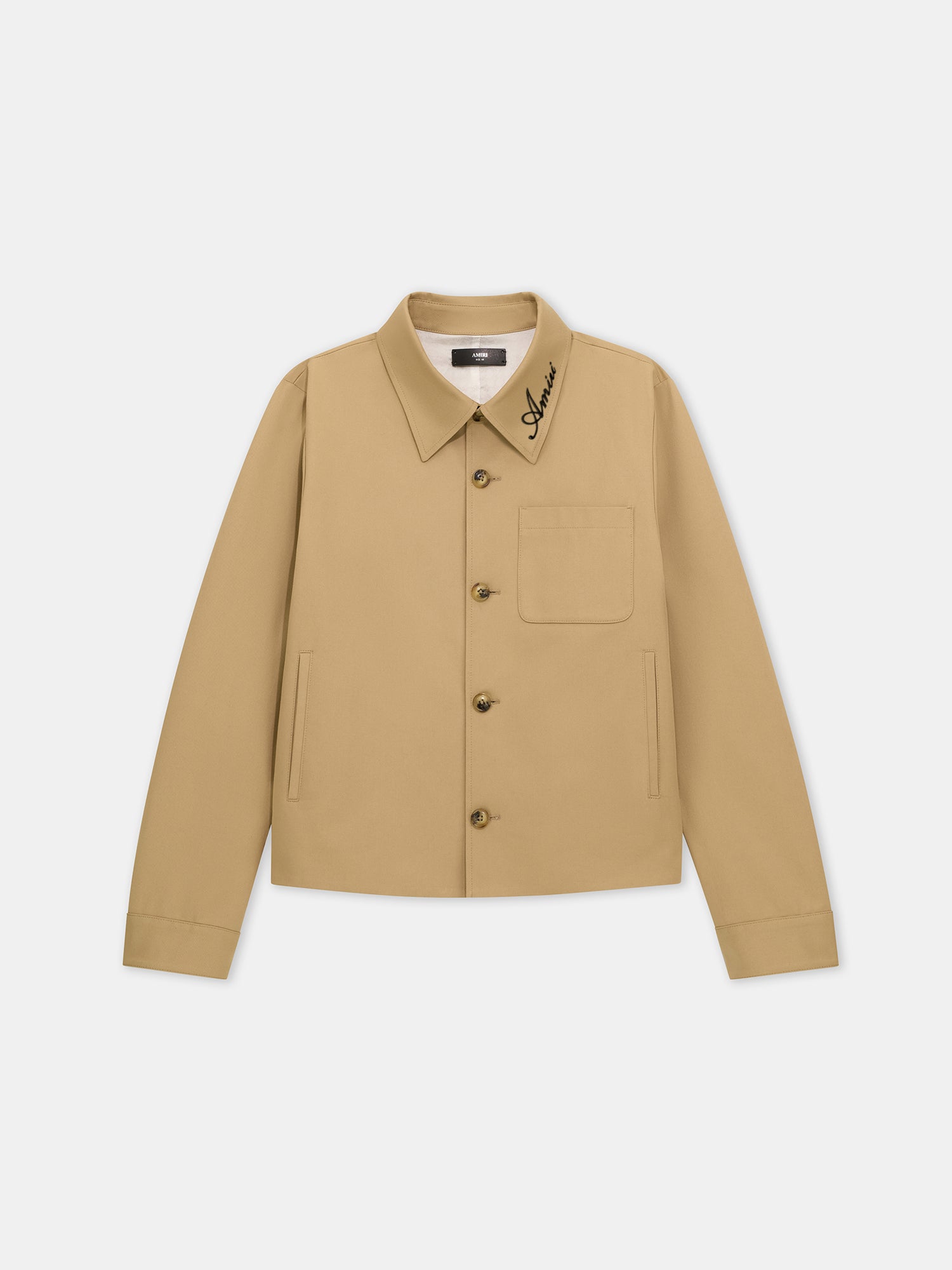 SCRIPT COLLAR SHIRT JACKET - Earth