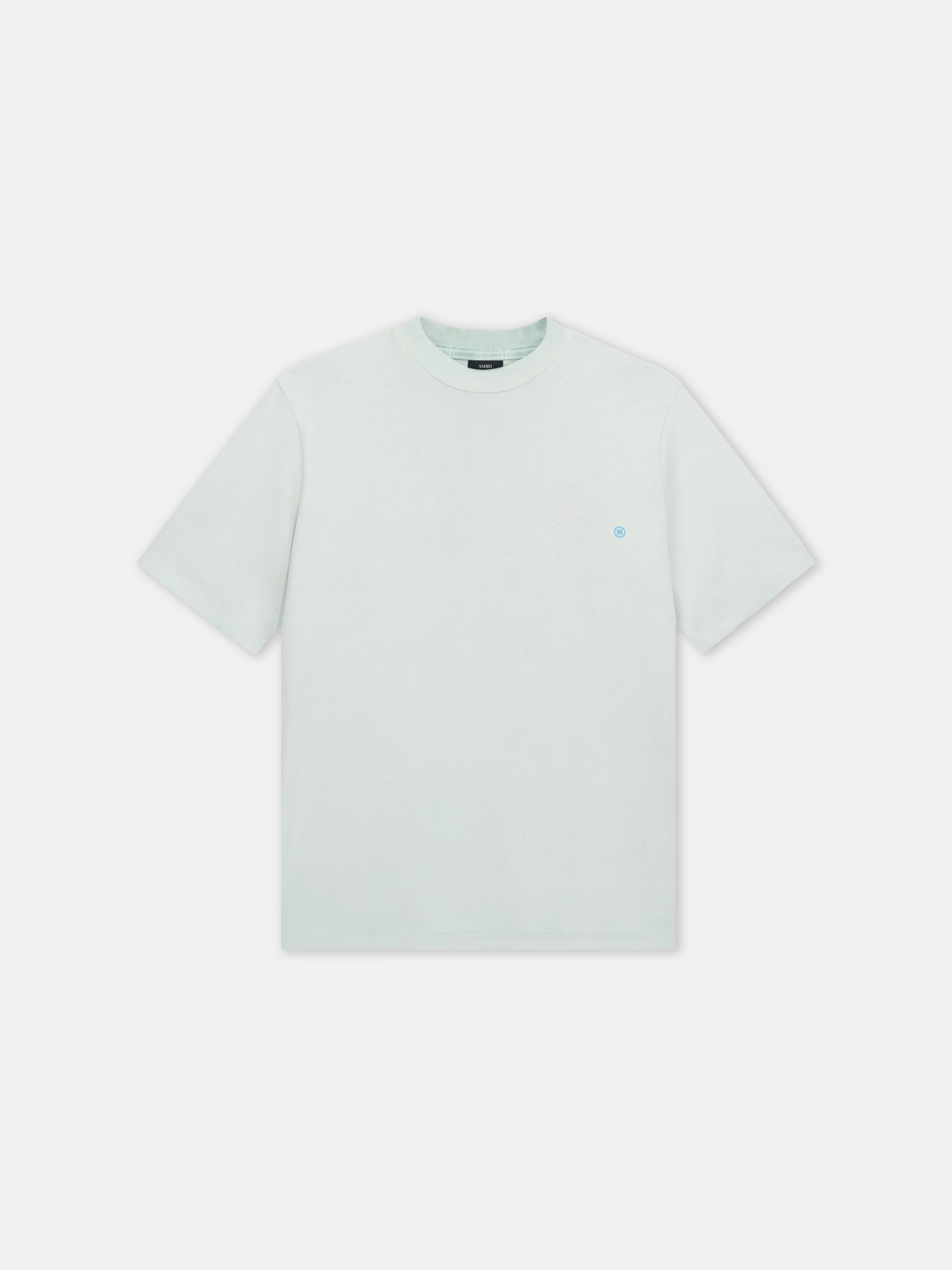AMIRI QUALITY GOODS LABEL TEE - Powder Teal