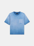 FADED POCKET BOX TEE - Sapphire