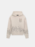 MA QUAD FLAMES OVERSIZED HOODIE - Ivory
