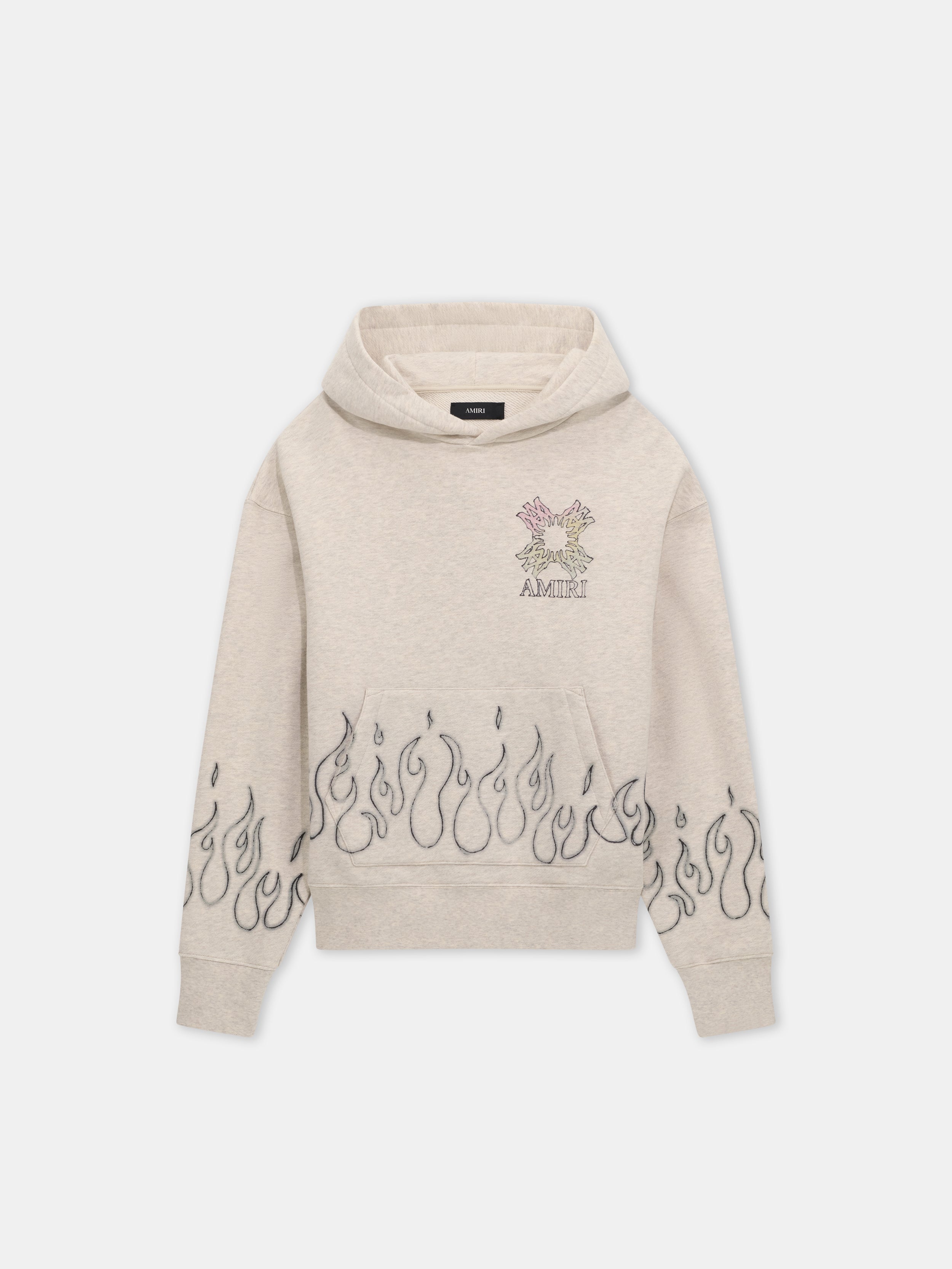 MA QUAD FLAMES OVERSIZED HOODIE - Ivory