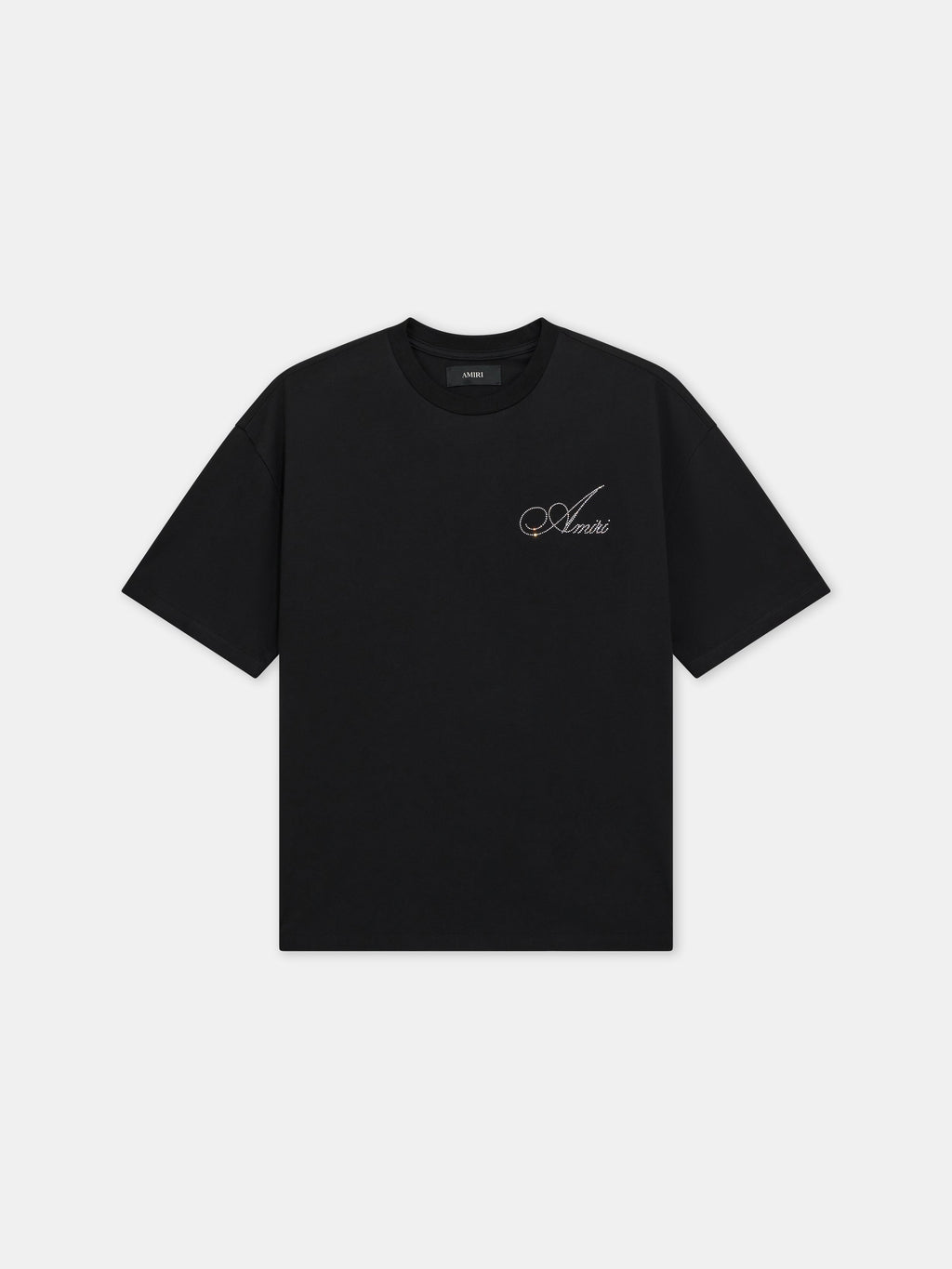 CRYSTAL AMIRI SCRIPT OVERSIZED TEE - Black