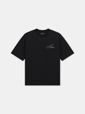 CRYSTAL AMIRI SCRIPT OVERSIZED TEE - Black