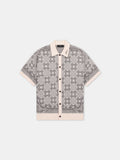MA QUAD CHECK MESH KNIT SHIRT - Alabaster
