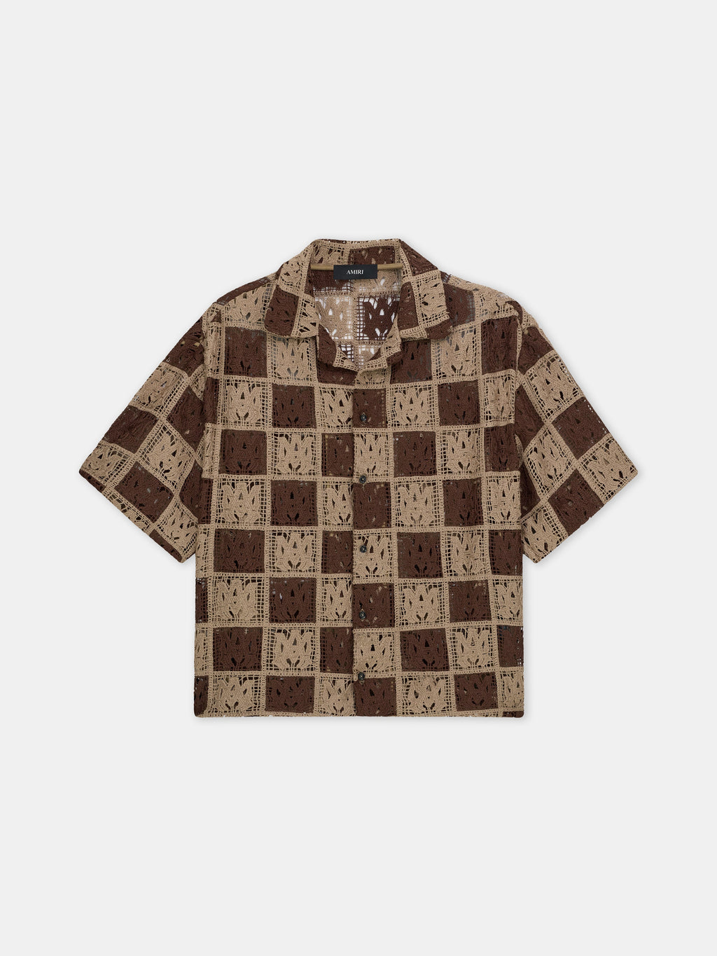 MA QUAD CHECKER OVERSIZED CAMP SHIRT - Earth
