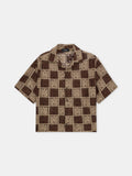 MA QUAD CHECKER OVERSIZED CAMP SHIRT - Earth
