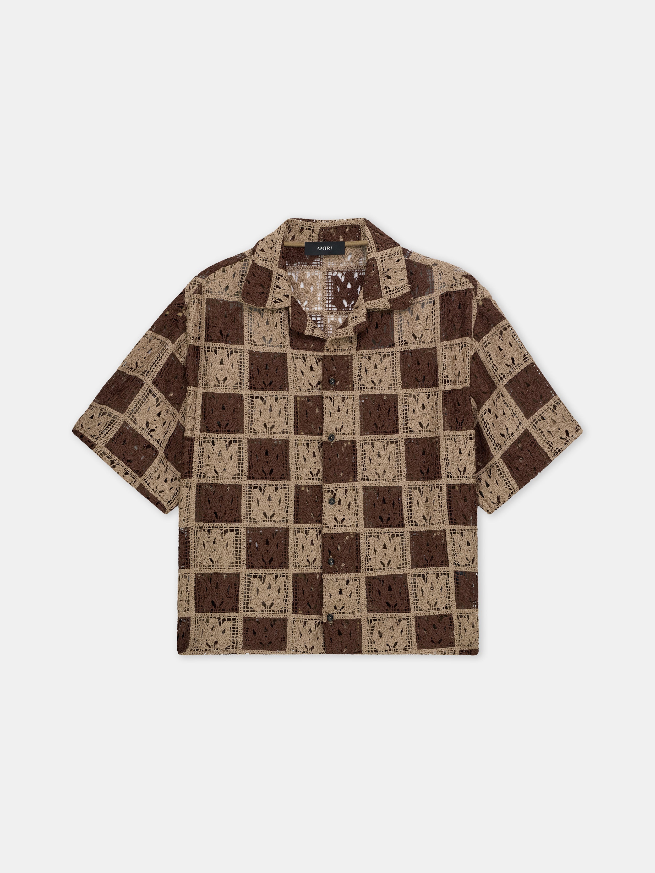 MA QUAD CHECKER OVERSIZED CAMP SHIRT - Earth