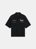AMIRI STUDIO CREPE CAMP SHIRT - Black