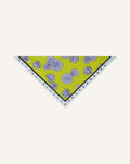 TRIANGLE SILK SCARF WITH MARGUERITE MOTIFS