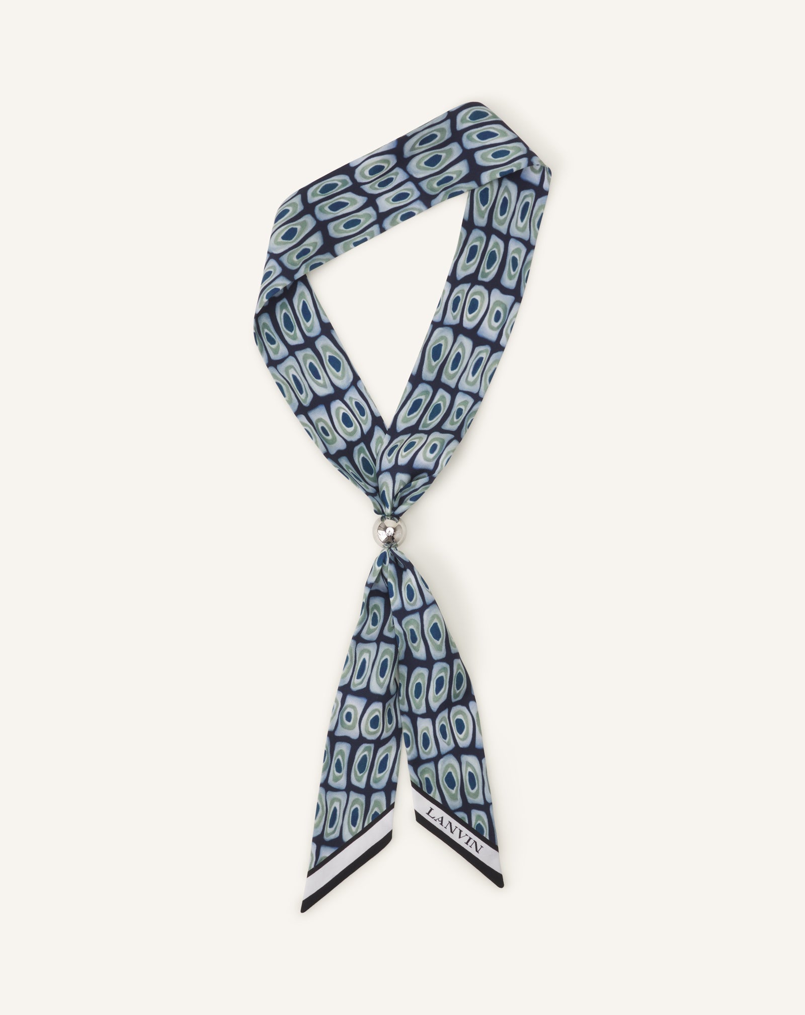 MURANO PRINT SILK TWILLY WITH JEWELRY FASTENER