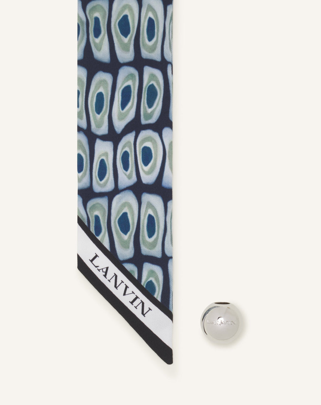 MURANO PRINT SILK TWILLY WITH JEWELRY FASTENER