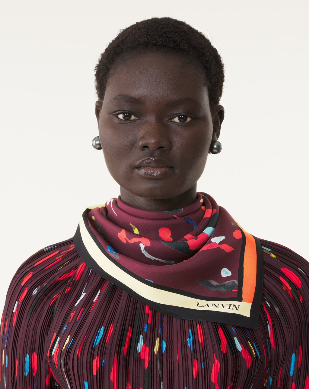 DROP COLOR SILK SCARF