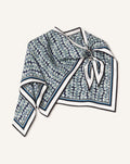 MURANO PRINT SILK SCARF WITH JEWELRY FASTENER