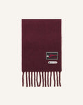 FRINGED WOOL SCARF WITH 22 FAUBOURG LABEL