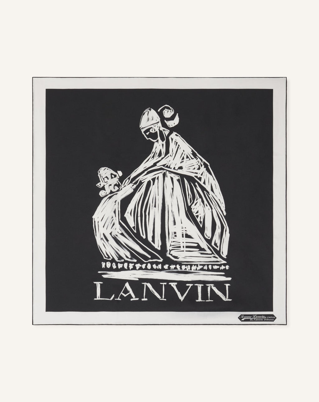 MOTHER & CHILD PRINTED SILK SCARF