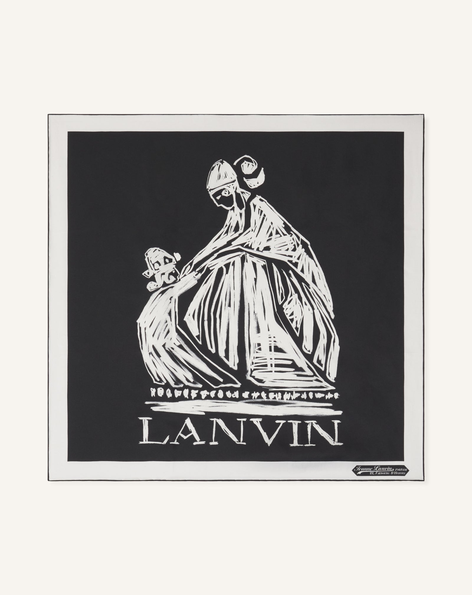 MOTHER & CHILD PRINTED SILK SCARF