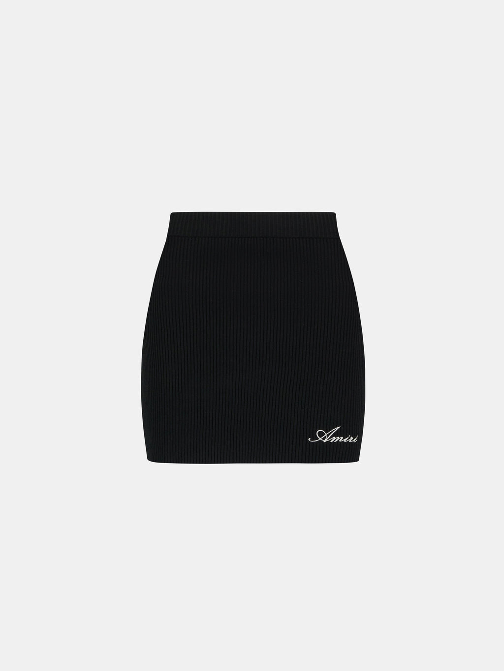 WOMEN - WOMEN'S SCRIPT RIB KNIT MINI SKIRT - Black