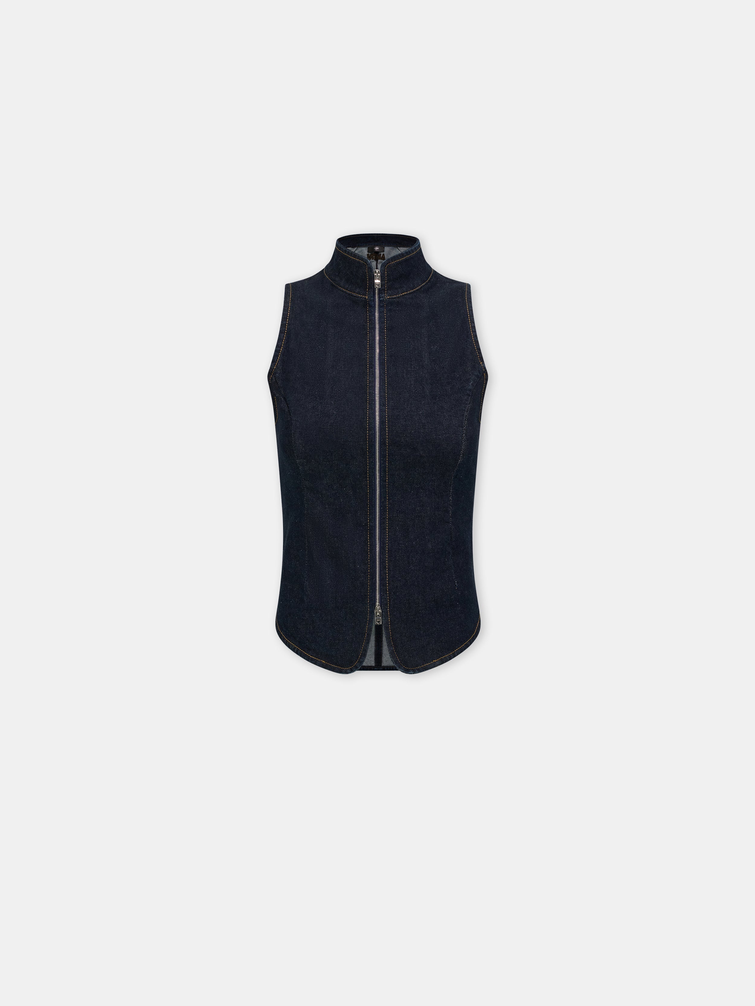 WOMEN - WOMEN'S AMIRI RAW DENM ZIP TOP - Raw Indigo