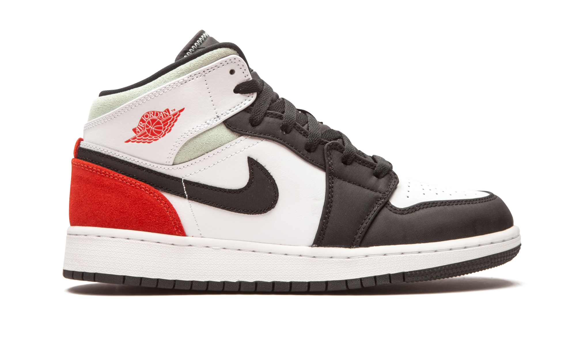 Air Jordan 1 Mid SE GS "Red / Grey / Black Toe" BQ6931 100