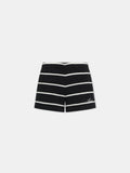 WOMEN - WOMEN'S STRIPED SWEATSHORT - Black