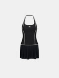 WOMEN - WOMEN'S MA PLEATED MINI DRESS - Black