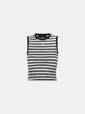 WOMEN - WOMEN'S MA STRIPED SLEEVLESS TOP - White