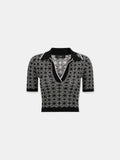 WOMEN - WOMEN'S MA QUAD KNIT SHORT SLEEVE POLO - Black
