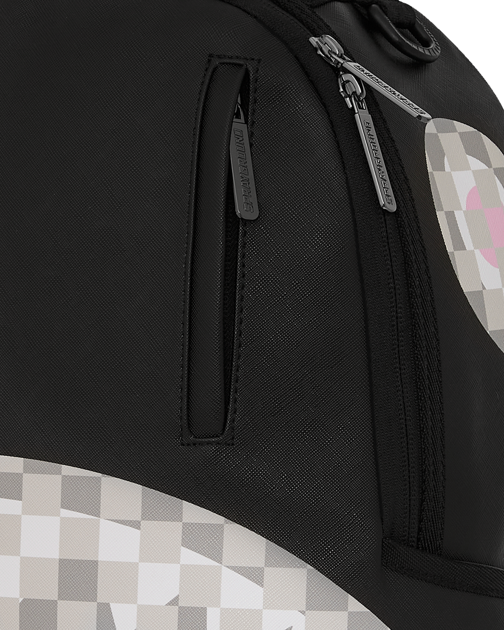 SHARK CENTRAL CREAM BLACK CHECK BACKPACK