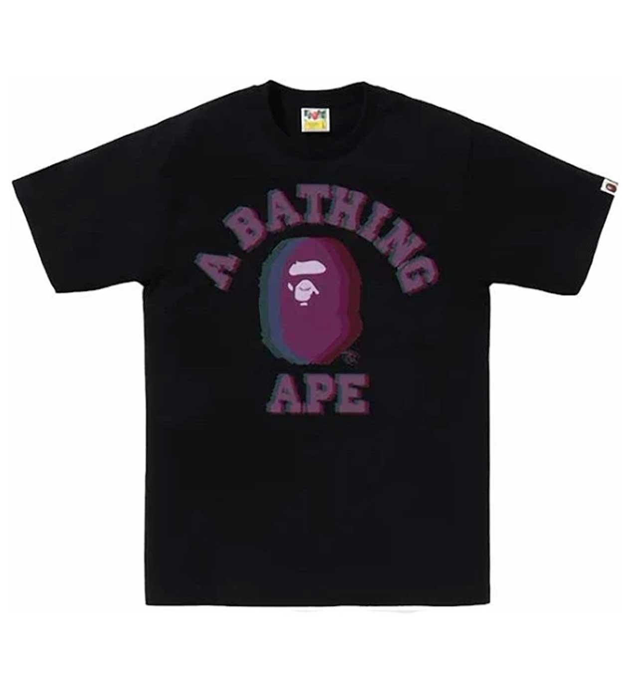 Bape Glitch Art College Tee Black