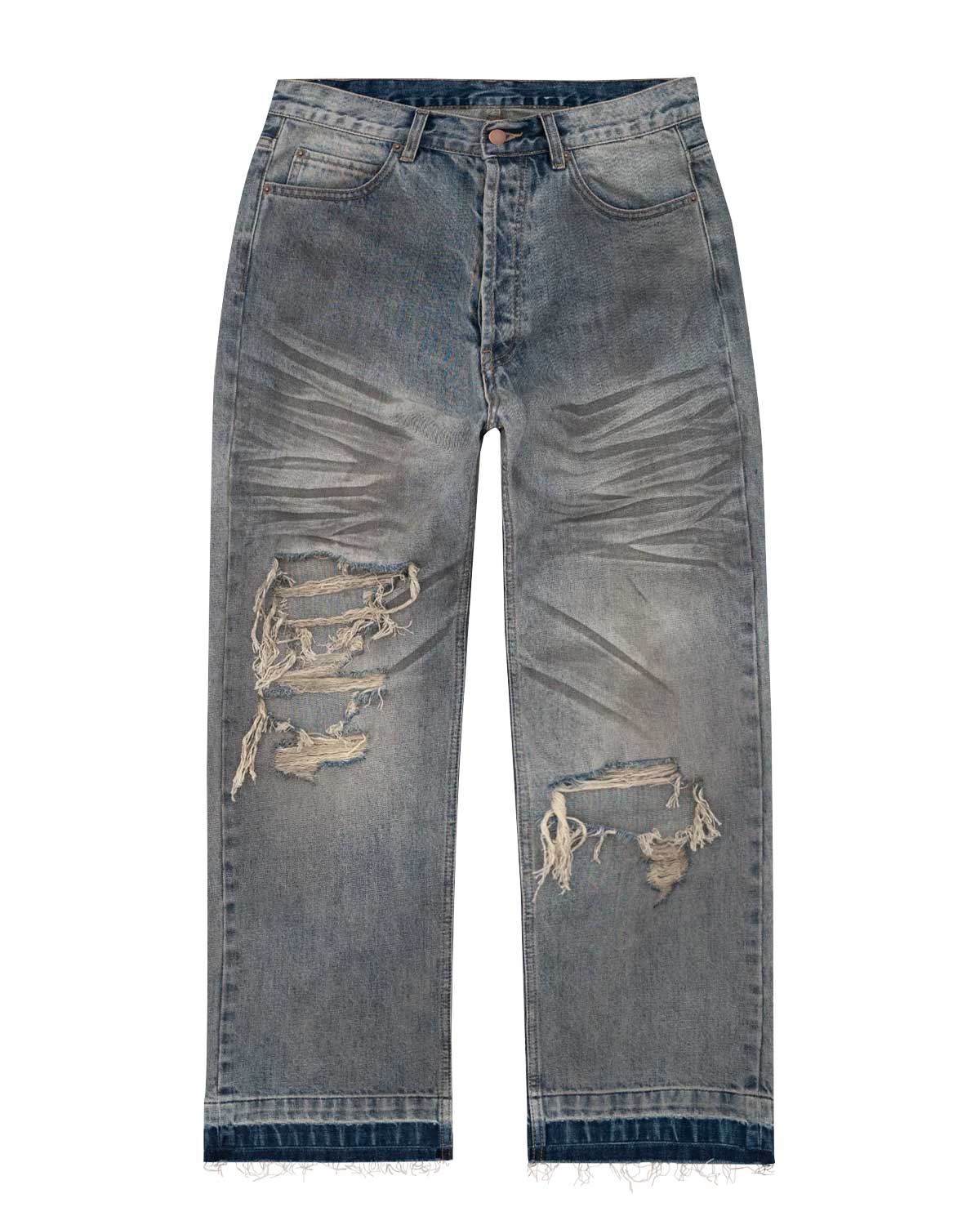 Bravest Studios Dirty Wash Jeans Blue