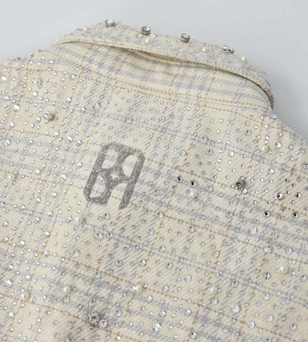 Birth of Royal Child 20k Diamond Pearl Flannel Shirt Beige