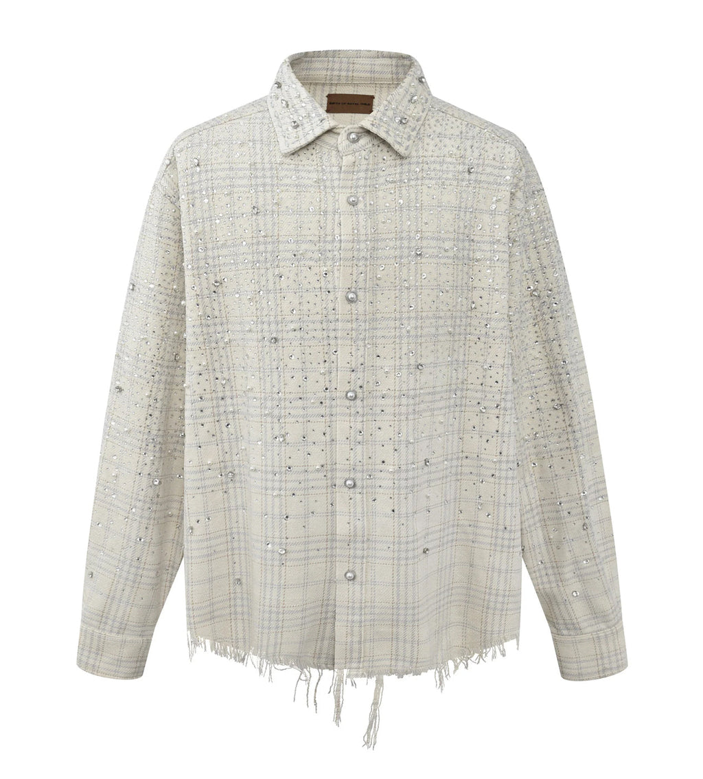 Birth of Royal Child 20k Diamond Pearl Flannel Shirt Beige